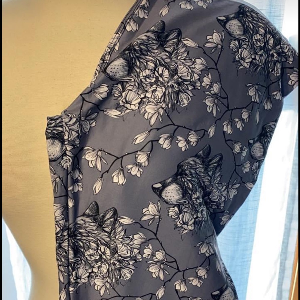 Custom designed wolf leggings